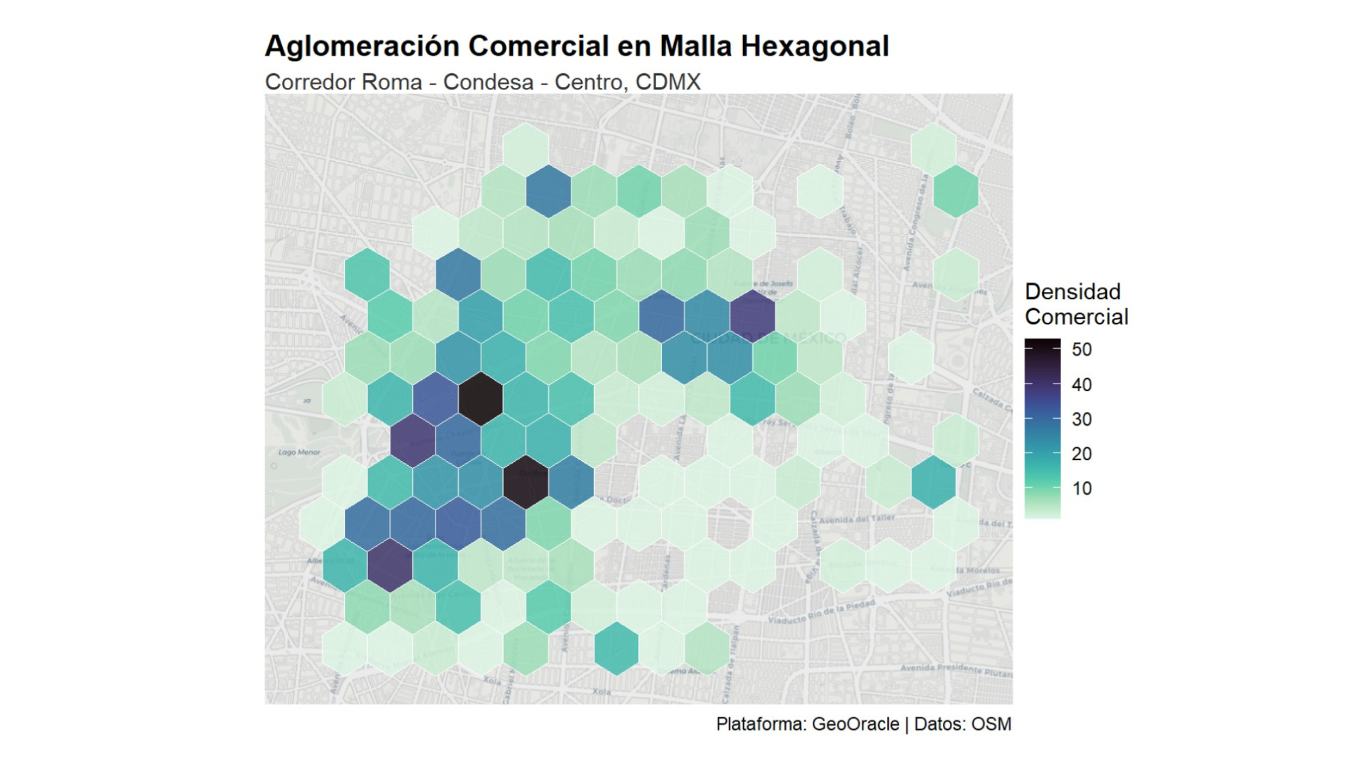Mapa de Aglomeración Comercial y Efecto Derrame